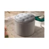 Pufa Modern Barock 50 Cm srebrnoszara