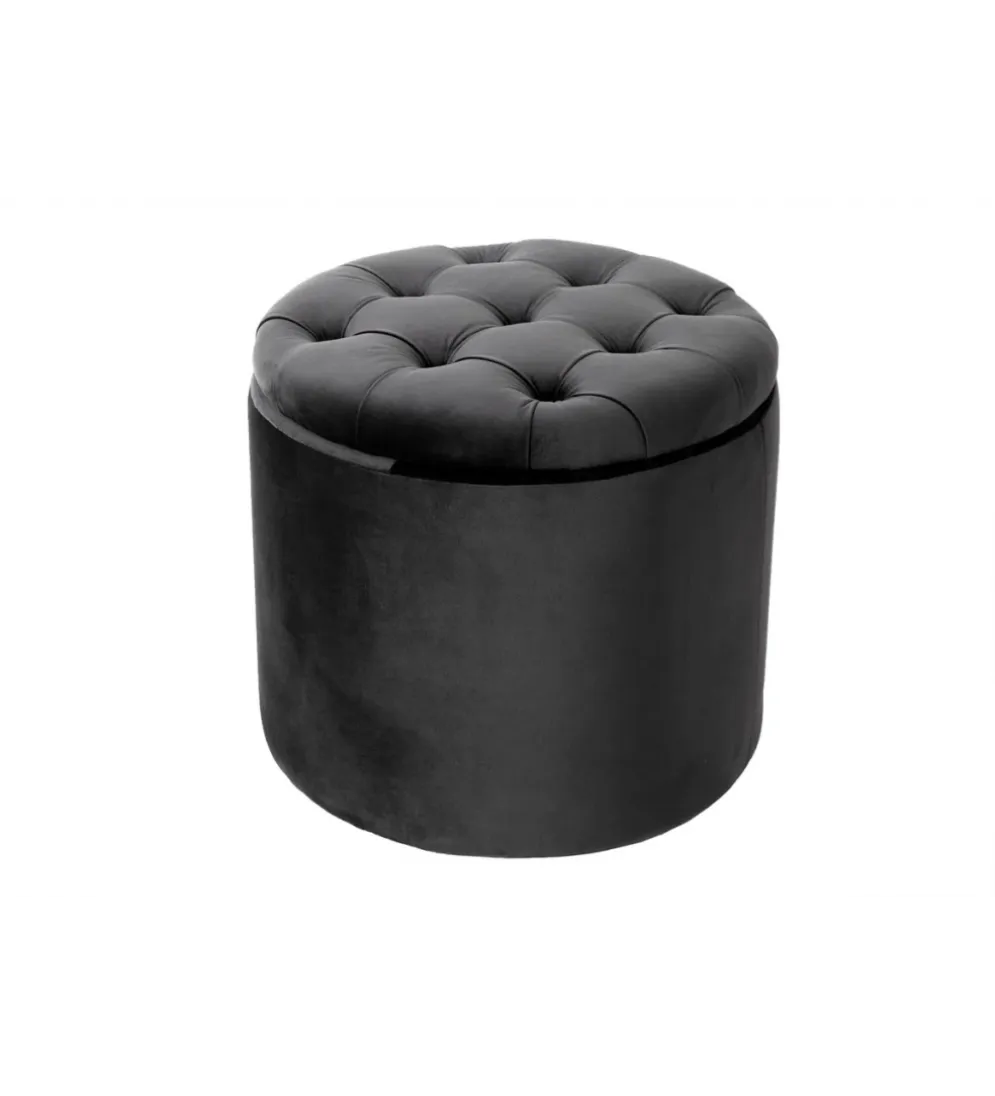 Pufa MODERN BAROCK STORAGE 50 cm welur szary