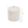 Pufa MODERN BAROCK STORAGE 50 cm bouclé kolor szampański