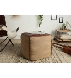 Pufa Mustang 45 cm brązowa