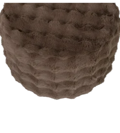 Pufa OLVEN 60 cm puchata brązowa