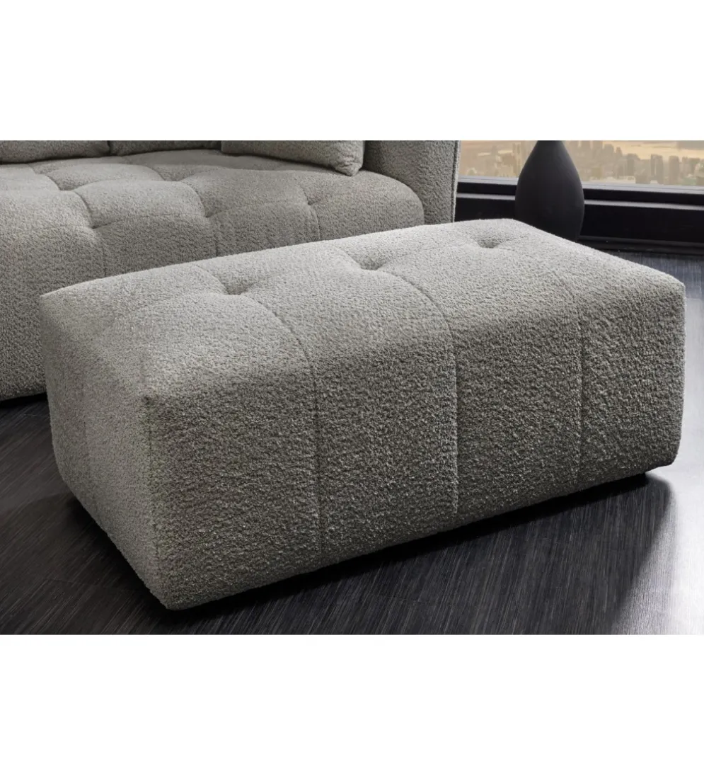 Pufa ROYAL 120 cm bouclé szara