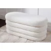 Pufa VOGUE 85 cm z schowkiem boucle białe