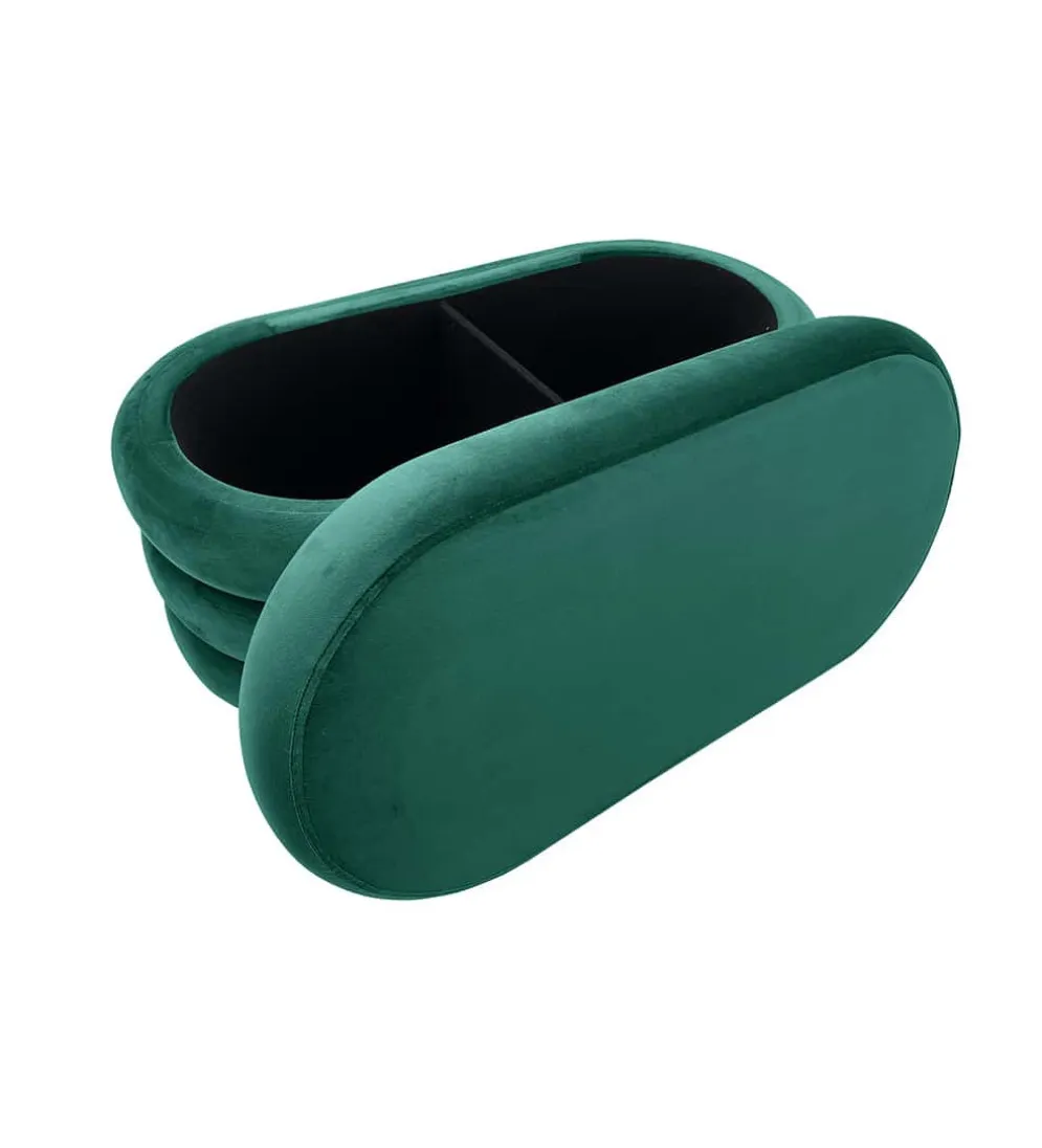 Pufa VOGUE 85 cm z schowkiem welwet zielony