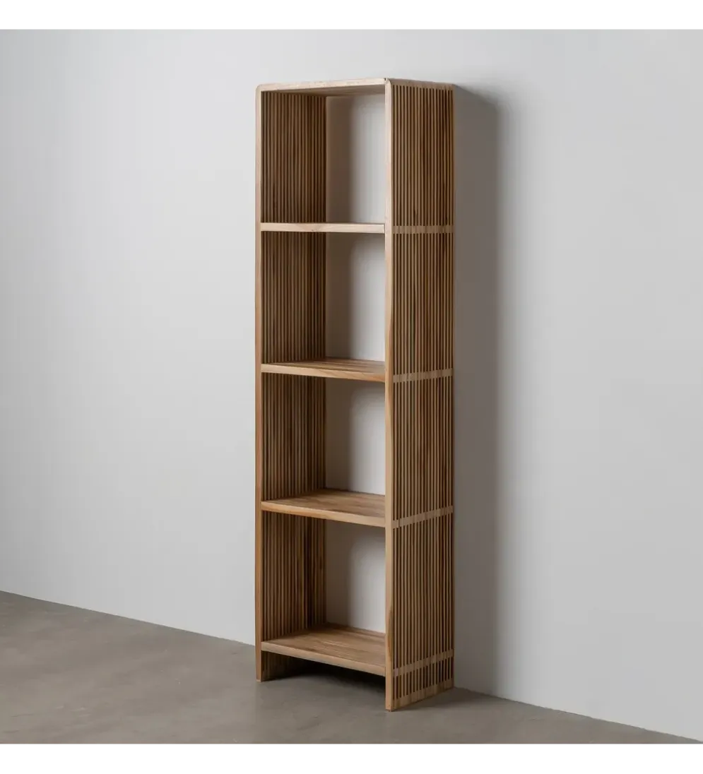 Regał BELLAMONTE 190 cm drewno teak naturalny