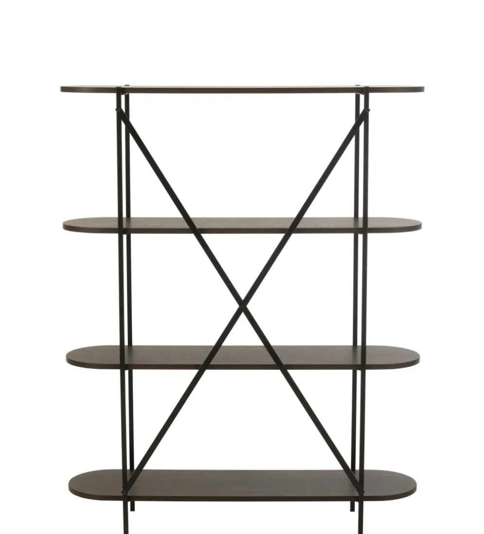 Regał DOMERESU 120 cm ciemny brązowy