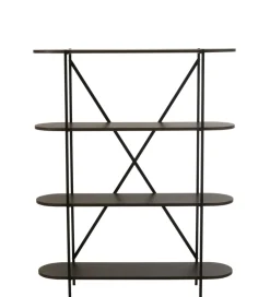 Regał DOMERESU 120 cm ciemny brązowy