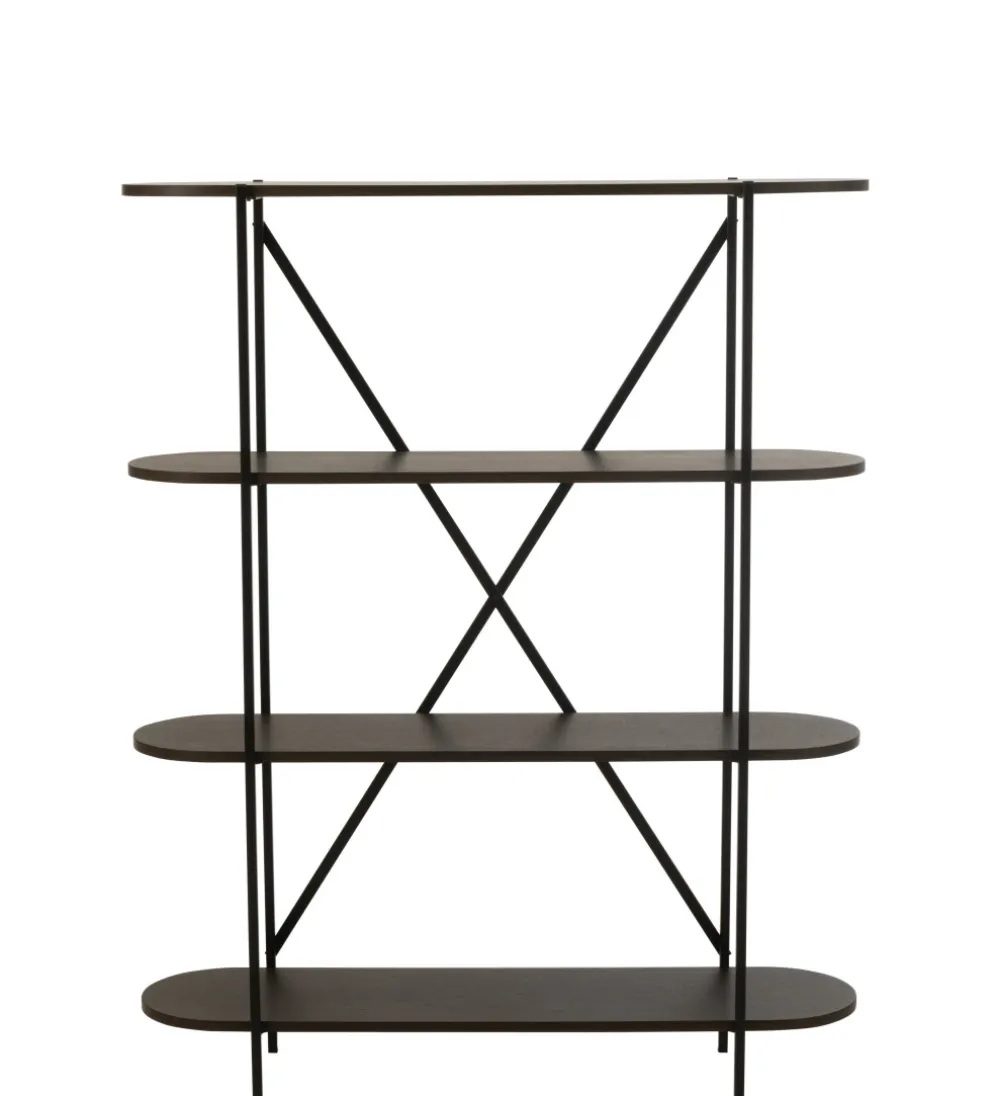 Regał DOMERESU 120 cm ciemny brązowy