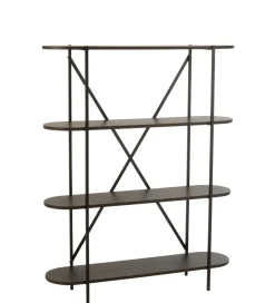 Regał DOMERESU 120 cm ciemny brązowy