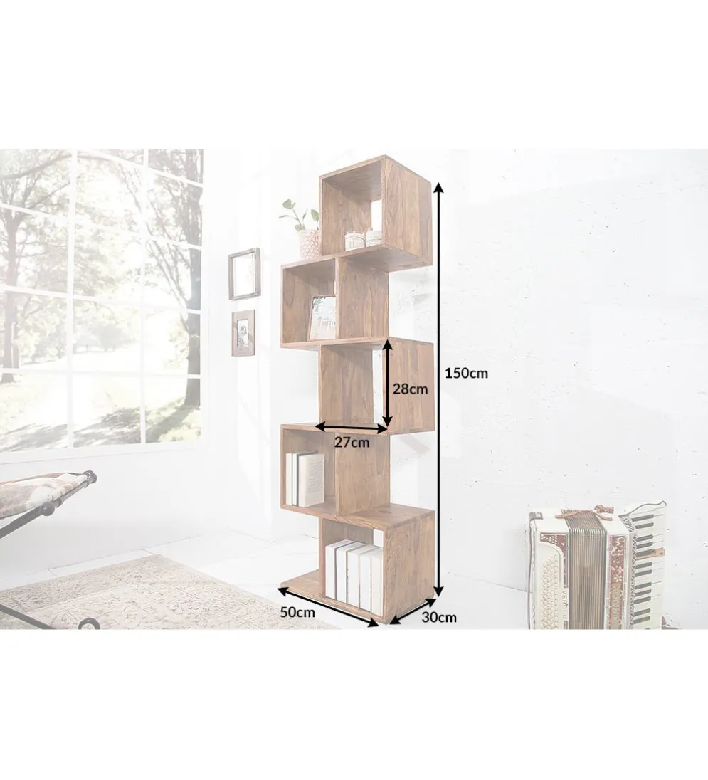 Regał FINICE Makassar 150 cm drewno sheesham