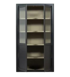 Regał GUNNAR 217 cm drewno sosny czarny mat