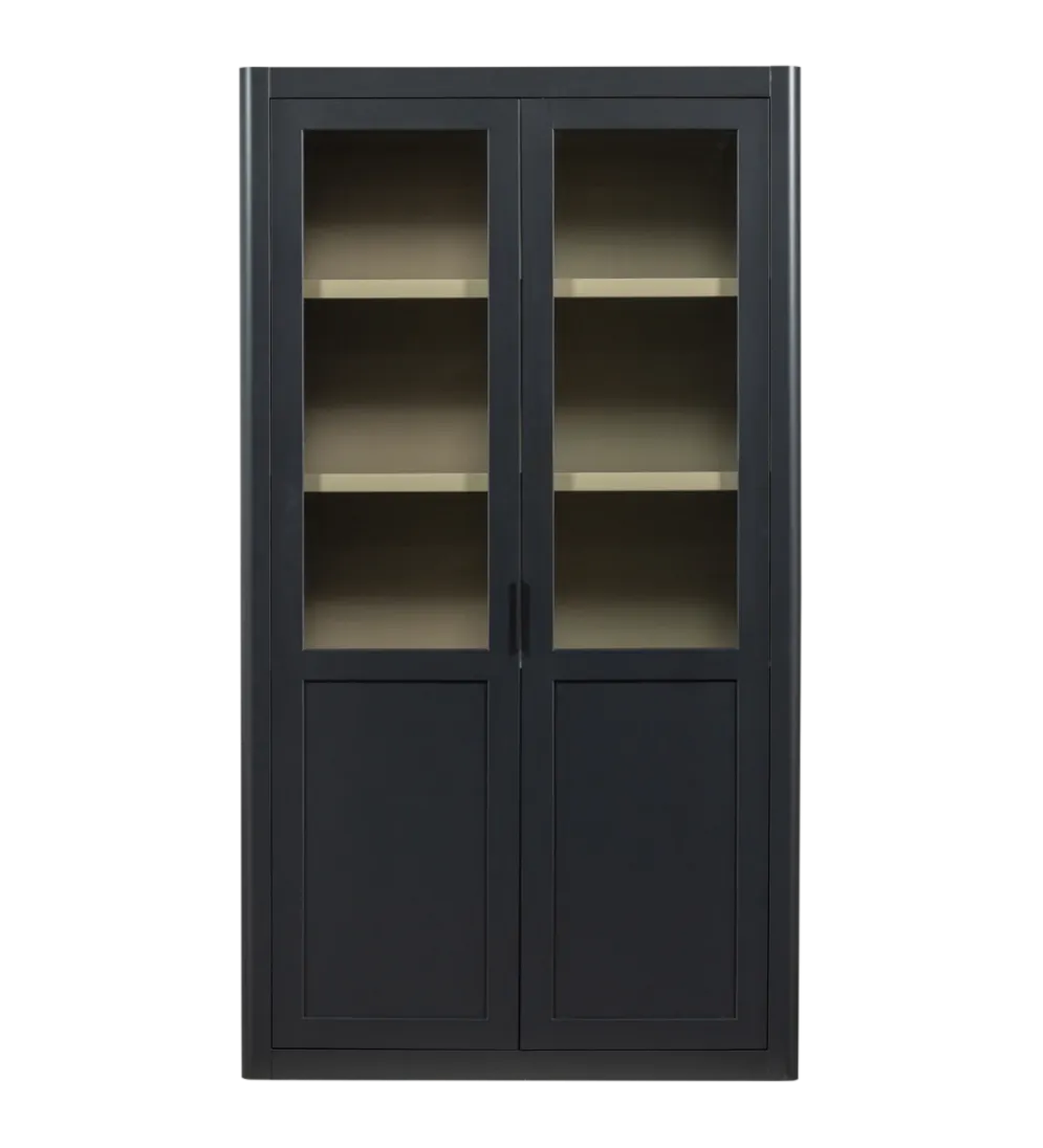 Regał GUNNAR 217 cm drewno sosny czarny mat