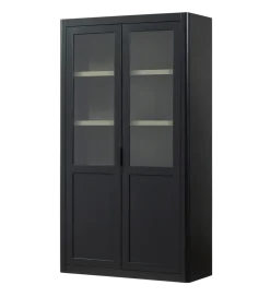 Regał GUNNAR 217 cm drewno sosny czarny mat