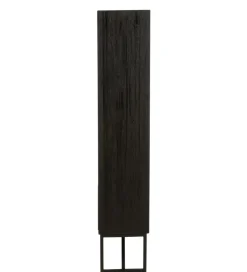 Regał HERTAB 158 cm drewno teak czarny