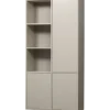 Regał MEGGY 108 cm drewno sosny szary prawostronny