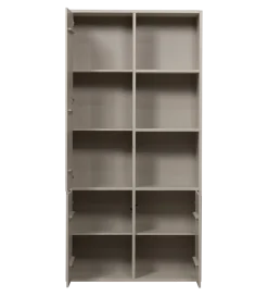 Regał MEGGY 108 cm drewno sosny szary lewostronny