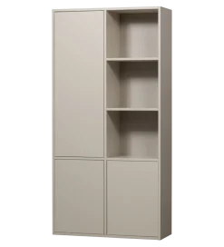 Regał MEGGY 108 cm drewno sosny szary lewostronny