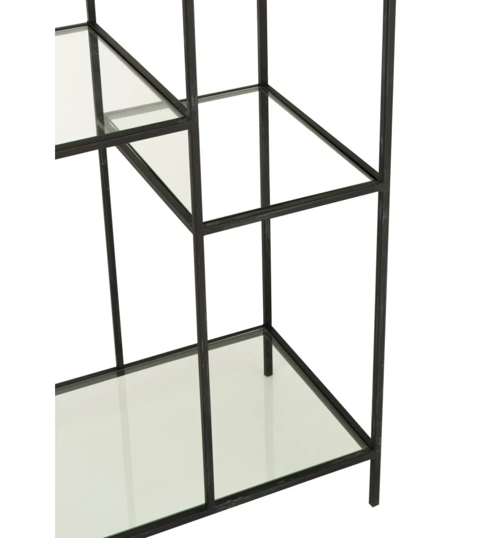 Regał metalowy Circle 180 cm czarny