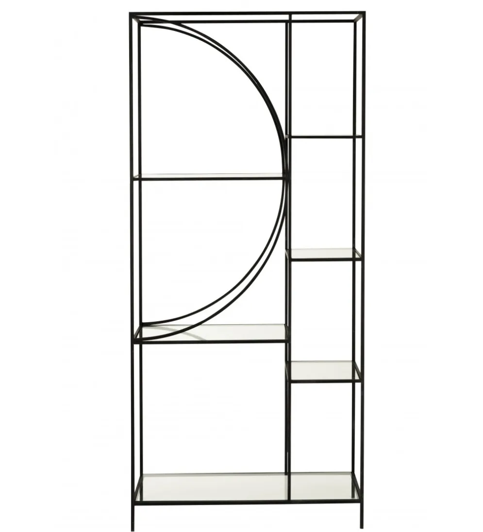 Regał metalowy Circle 180 cm czarny