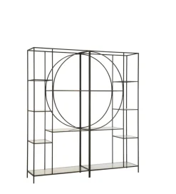 Regał metalowy Circle 180 cm czarny