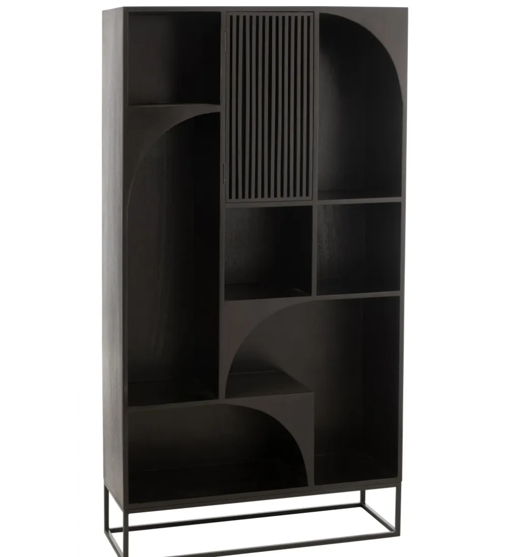 Regał MODE 168 cm drewno mango czarny