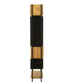 Regał TINA 65 cm x 185 cm drewno jodła czarny