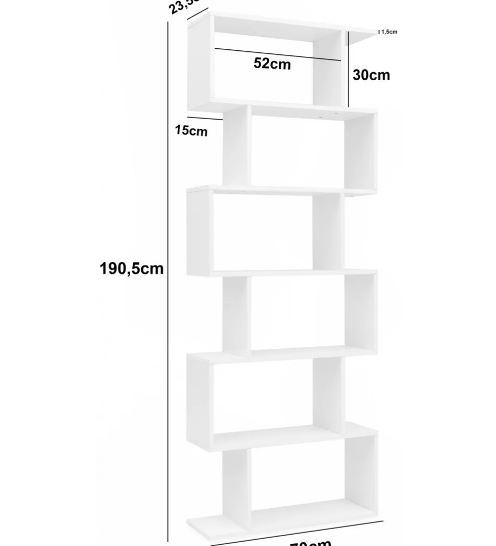 Regał WOHNLING 190 cm biały