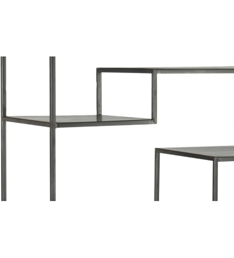 Regał WOLFRAM 185 cm metalowy czarny