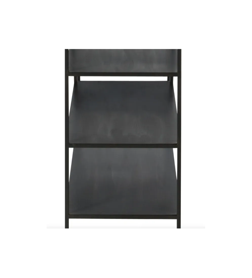 Regał WOLFRAM 185 cm metalowy czarny