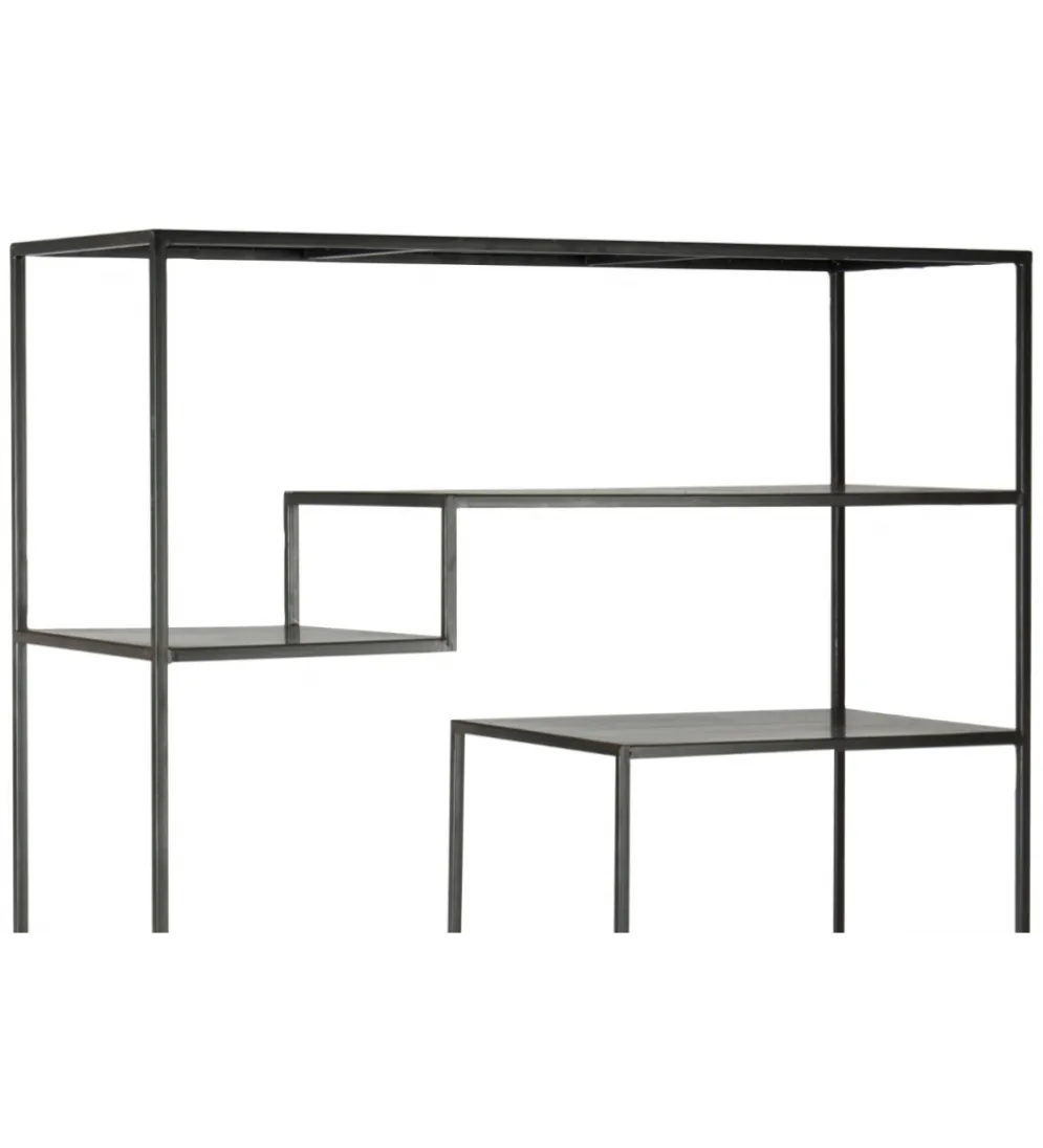 Regał WOLFRAM 185 cm metalowy czarny