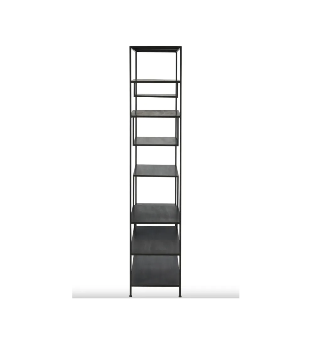 Regał WOLFRAM 185 cm metalowy czarny
