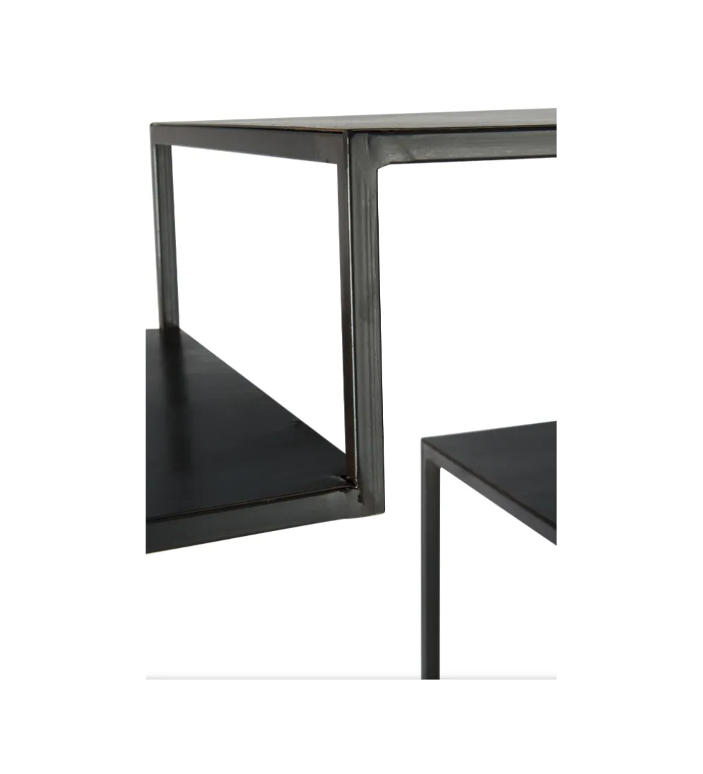 Regał WOLFRAM 185 cm metalowy czarny