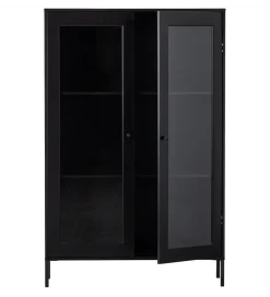 Regał XAM 155 cm drewno sosny czarny