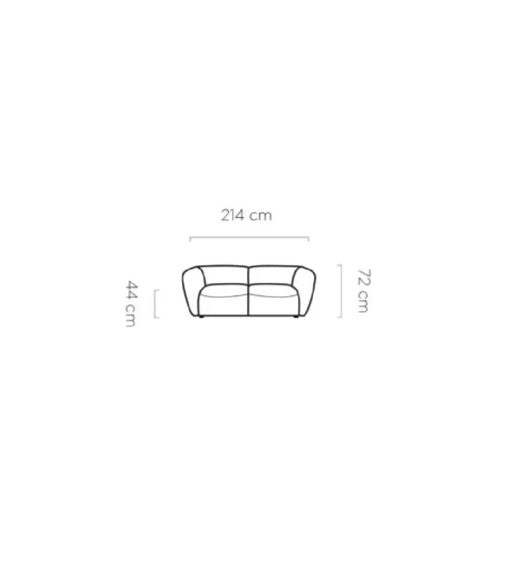 Sofa BAHAMA Candelo B 214 cm o głębokości siedziska 80 cm