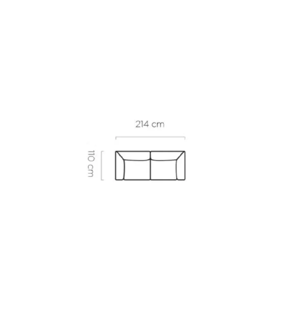 Sofa BAHAMA Candelo B 214 cm o głębokości siedziska 80 cm