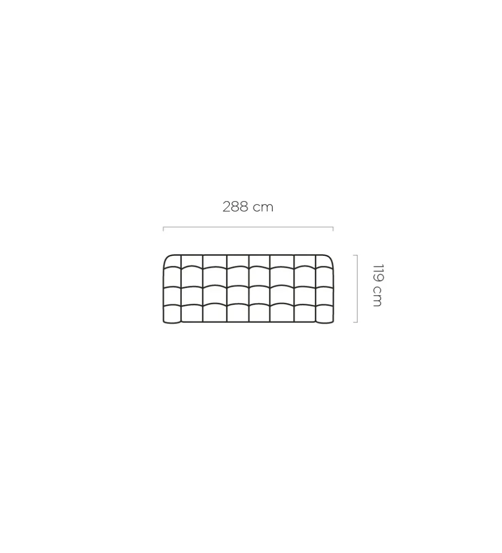 Sofa CAMPILE 288 cm elektrycznie wysuwane siedzisko