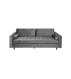 Sofa CANIS Velvet 225 cm szary aksamit