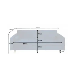 Sofa CANIS velvet 220 cm szmaragdowo zielony aksamit