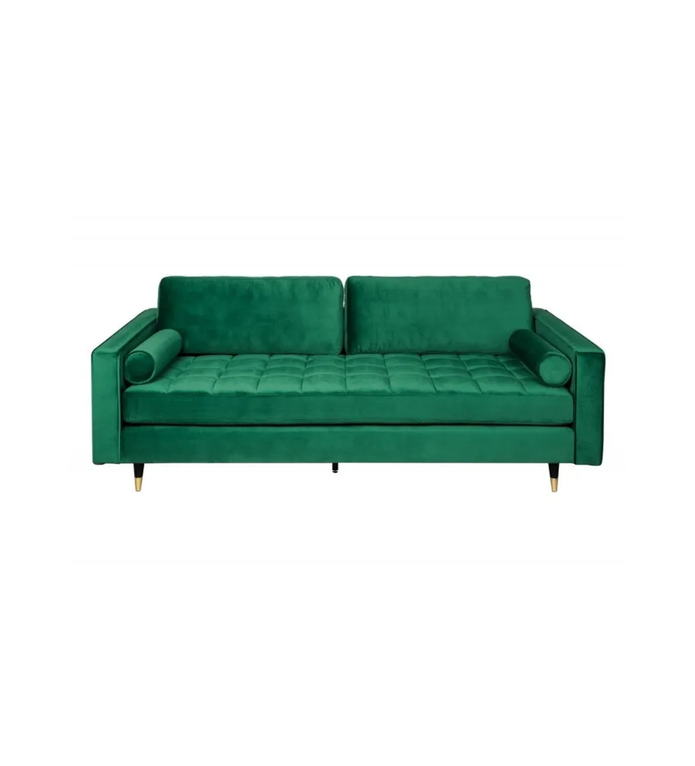 Sofa CANIS velvet 220 cm szmaragdowo zielony aksamit