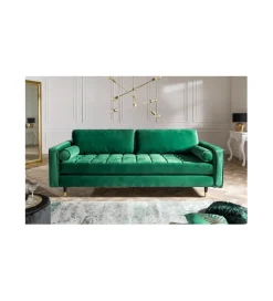 Sofa CANIS velvet 220 cm szmaragdowo zielony aksamit