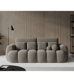 Sofa COTTONN 256 cm z funkcją spania popielaty tkanina royal 20