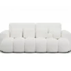 Sofa COTTONN 256 cm z funkcją spania biała tkanina paolli 01