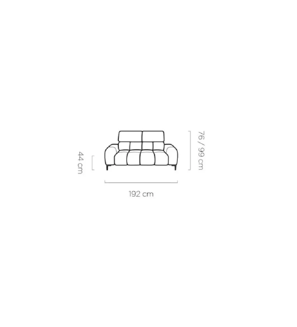 Sofa ELEKTRA Plaza 192 cm z regulowanymi zagłówkami
