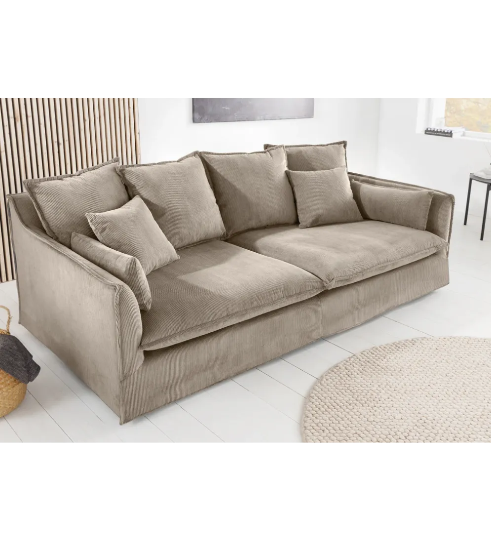 Sofa HEAVEN 200 cm cord greige