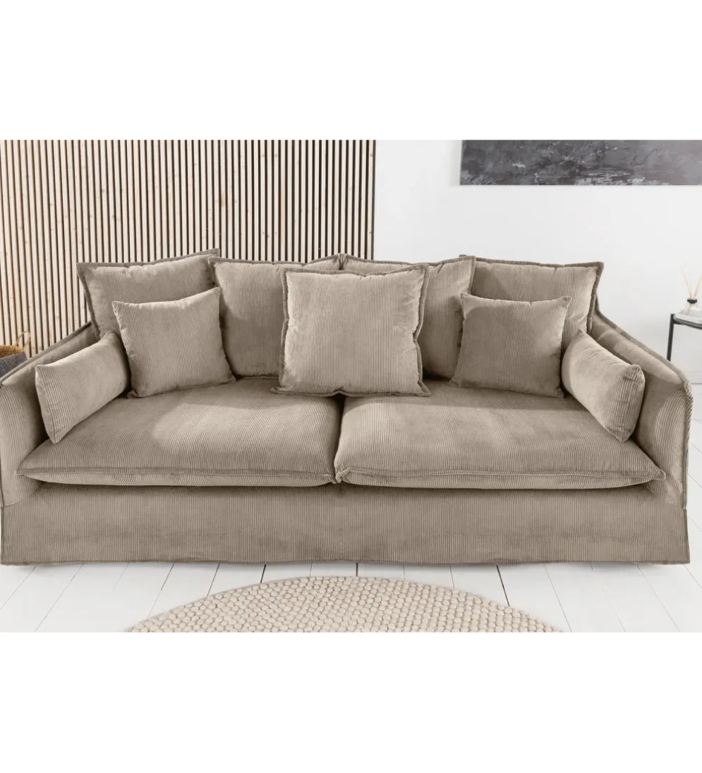 Sofa HEAVEN 200 cm cord greige
