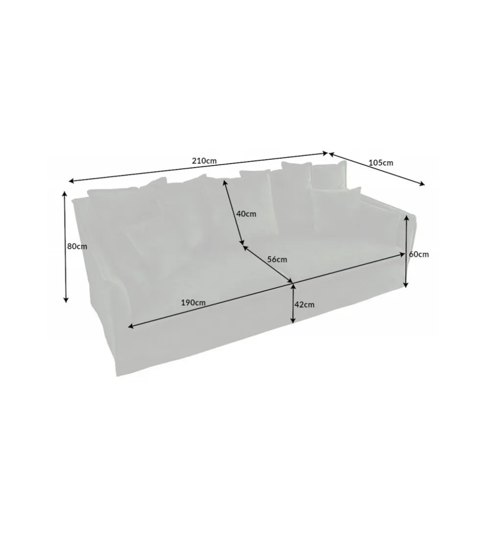 Sofa HEAVENLY Heaven 210 cm ciemnozielona