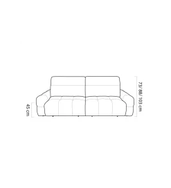 Sofa MATEO BIGSOFA 264 cm Z Elektrycznie Wysuwanym Siedziskiem