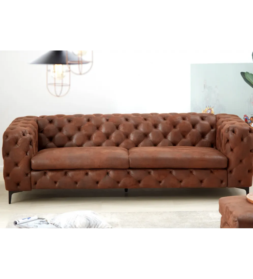 Sofa MODERN BAROCK 240 cm antyczny brąz