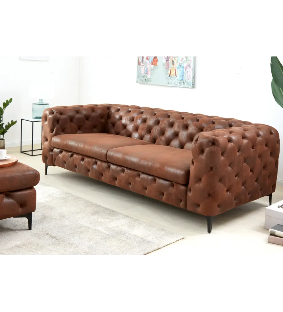 Sofa MODERN BAROCK 240 cm antyczny brąz