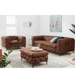Sofa MODERN BAROCK 240 cm antyczny brąz